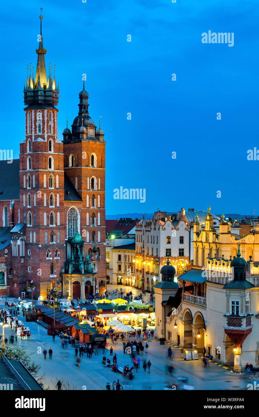 Saint Mary Basilika, Krakau, Polen Stockfoto