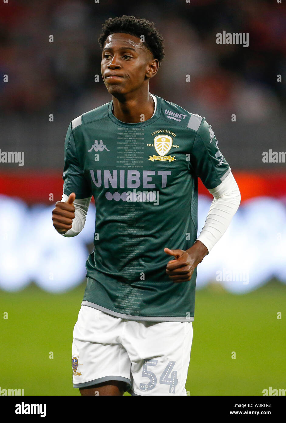 Optus Stadion, Burswood, Perth, Westaustralien. 17. Juli 2019. Manchester United gegen Leeds United; Saisonvorbereitung Tour; Clarke, der Geruch von Leeds United Credit: Aktion Plus Sport Bilder/Alamy leben Nachrichten Stockfoto