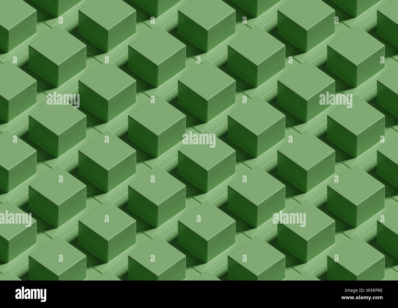 Grün Kunststoff Bausteine Hintergrund. Nahtlose wiederholbaren Muster für textile Design, Dekor Wallpaper konzipiert, Print on Demand, etcetera. Stockfoto