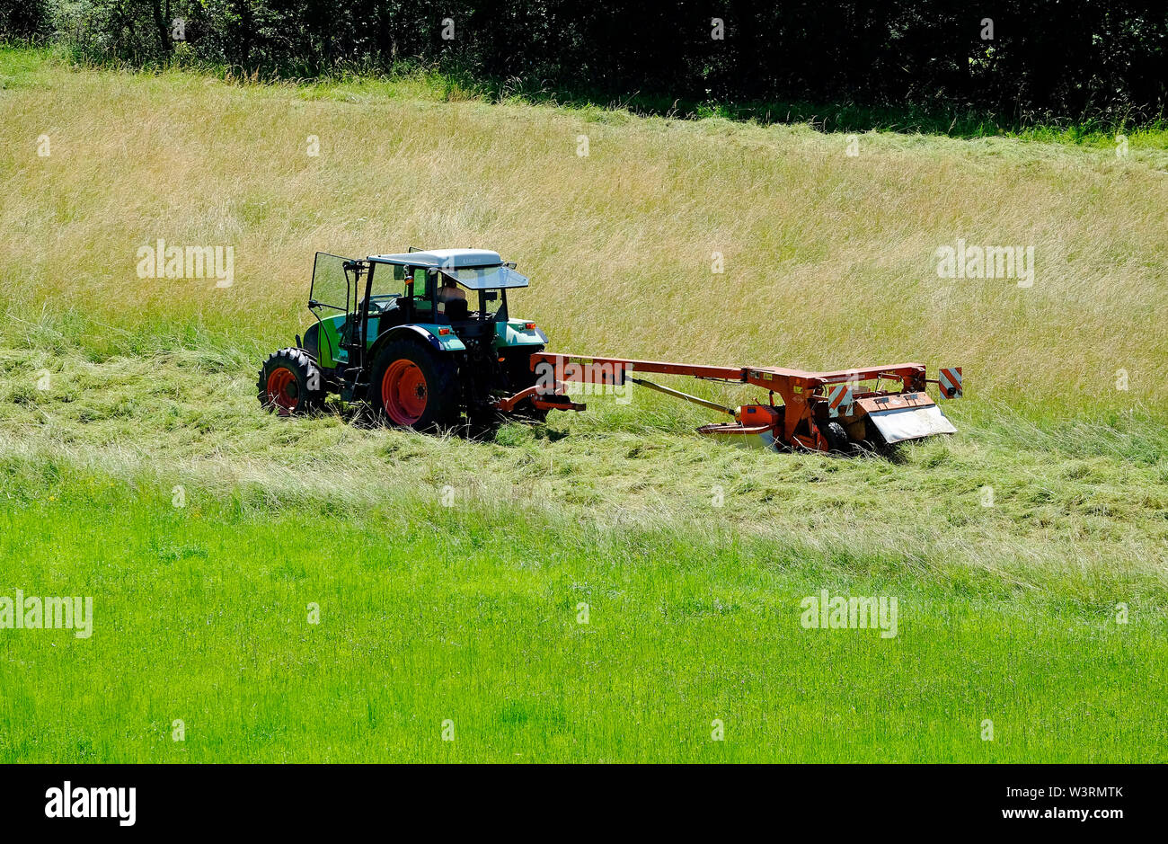 Ernte, schneiden Silage, Lot, Frankreich Stockfoto