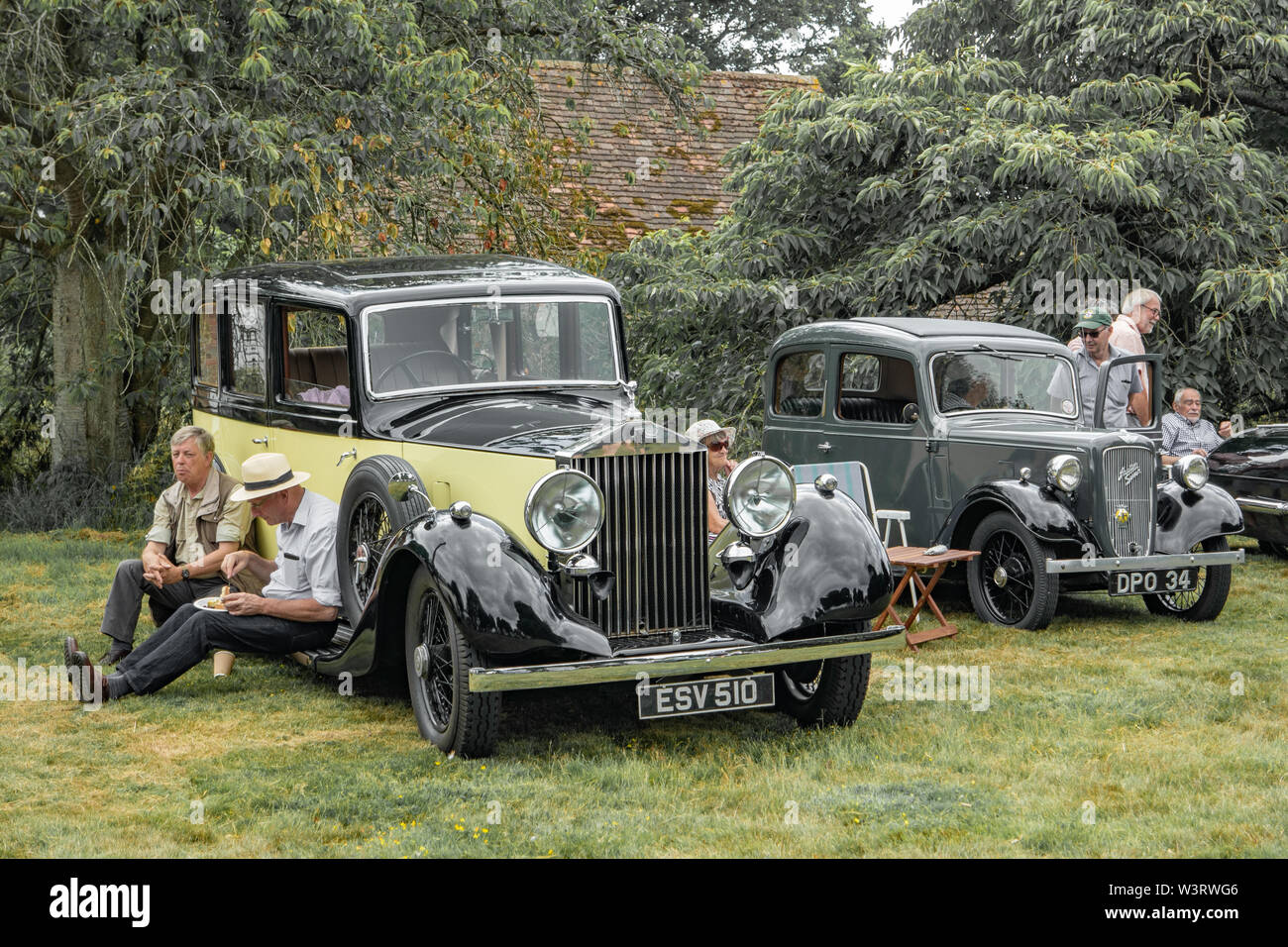 Classic Car pinic Stockfoto