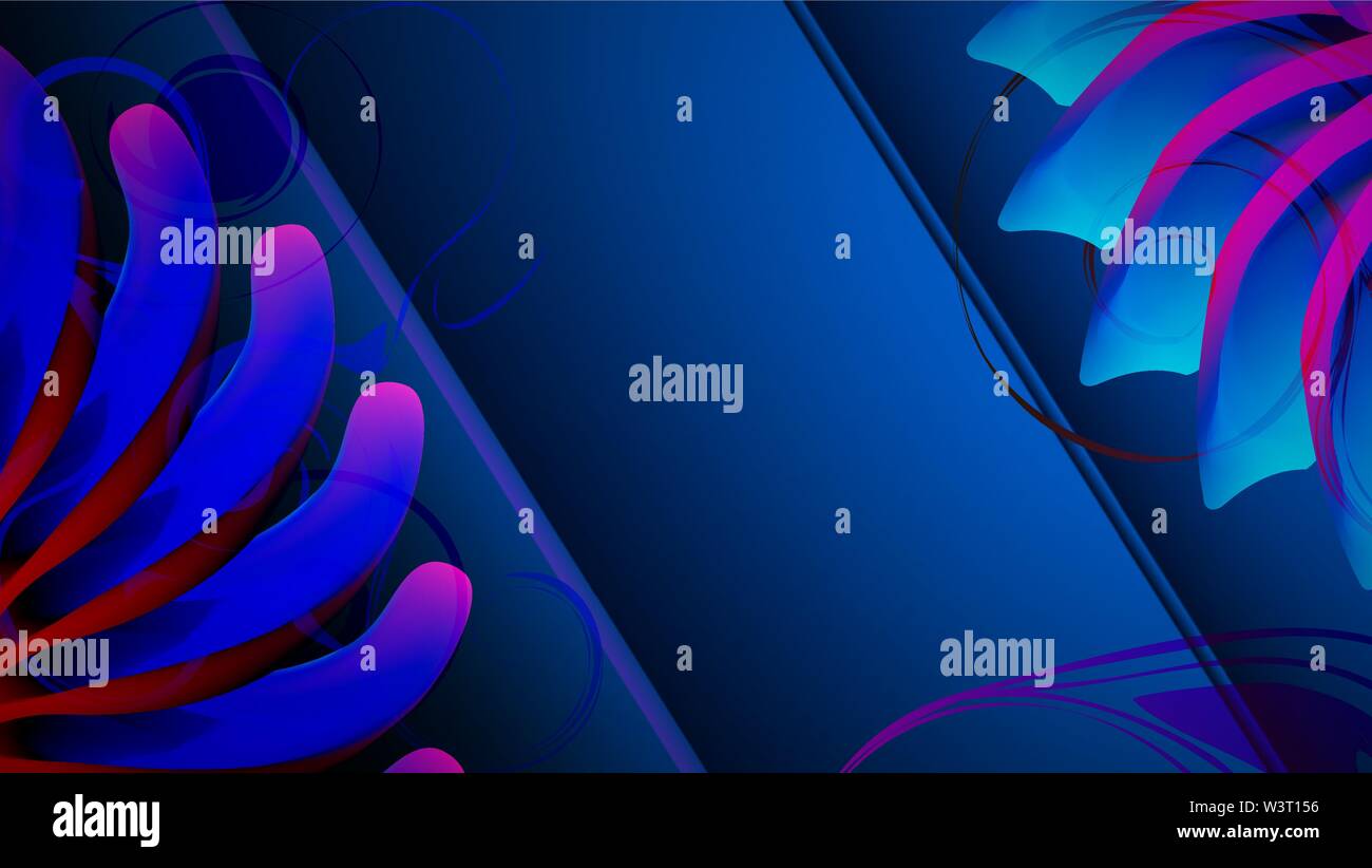 Abstract vector Hintergrund neon Blütenblätter. Vector Illustration. Stock Vektor