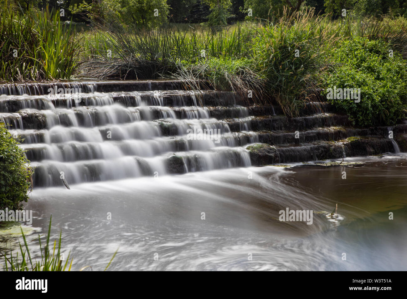 Charlecote Park Wehr, Wellesbourne, Warwickshire, Großbritannien Stockfoto