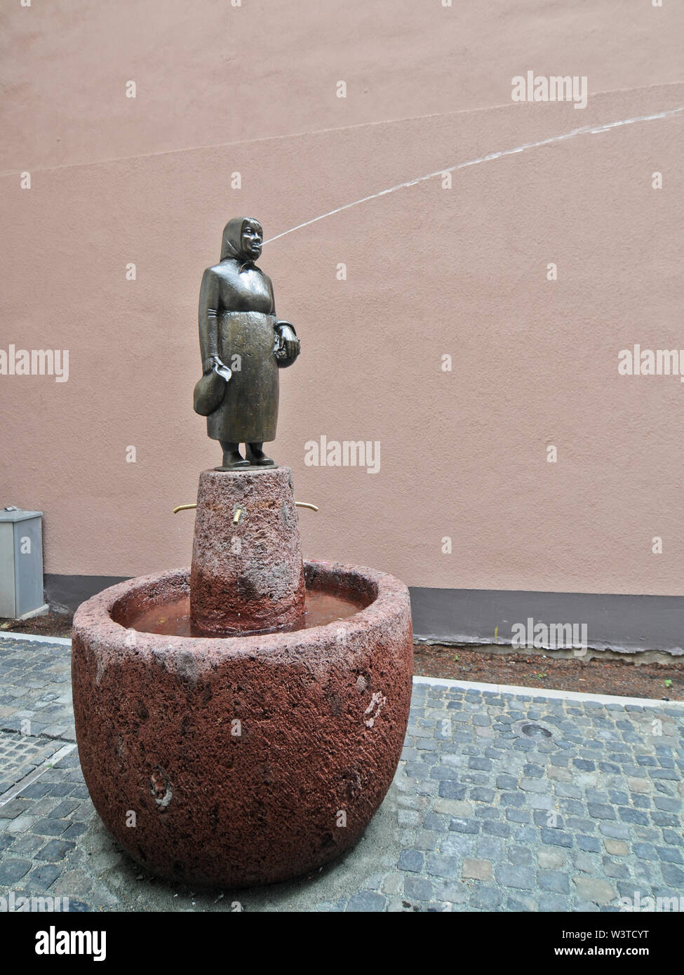 Frau Rauscher Brunnen, Frankfurt, Deutschland Stockfoto