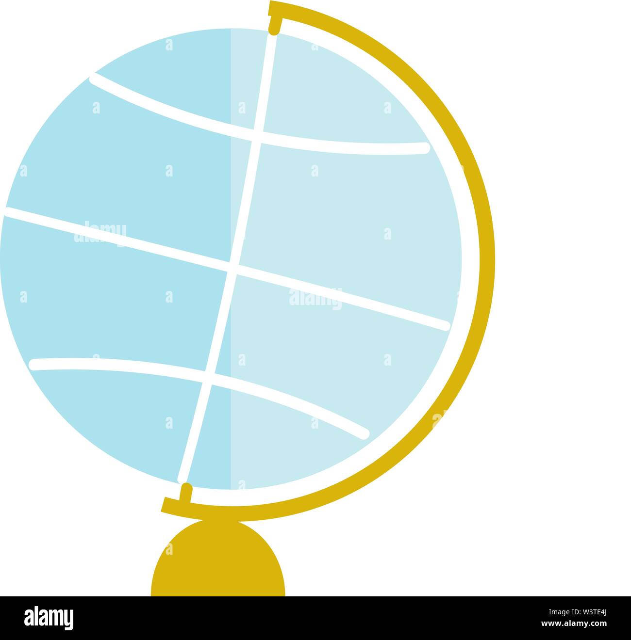 Eine blaue doodle Globus Karte mit einem gold Inhaber, Vector, Farbe, Zeichnung oder Abbildung. Stock Vektor