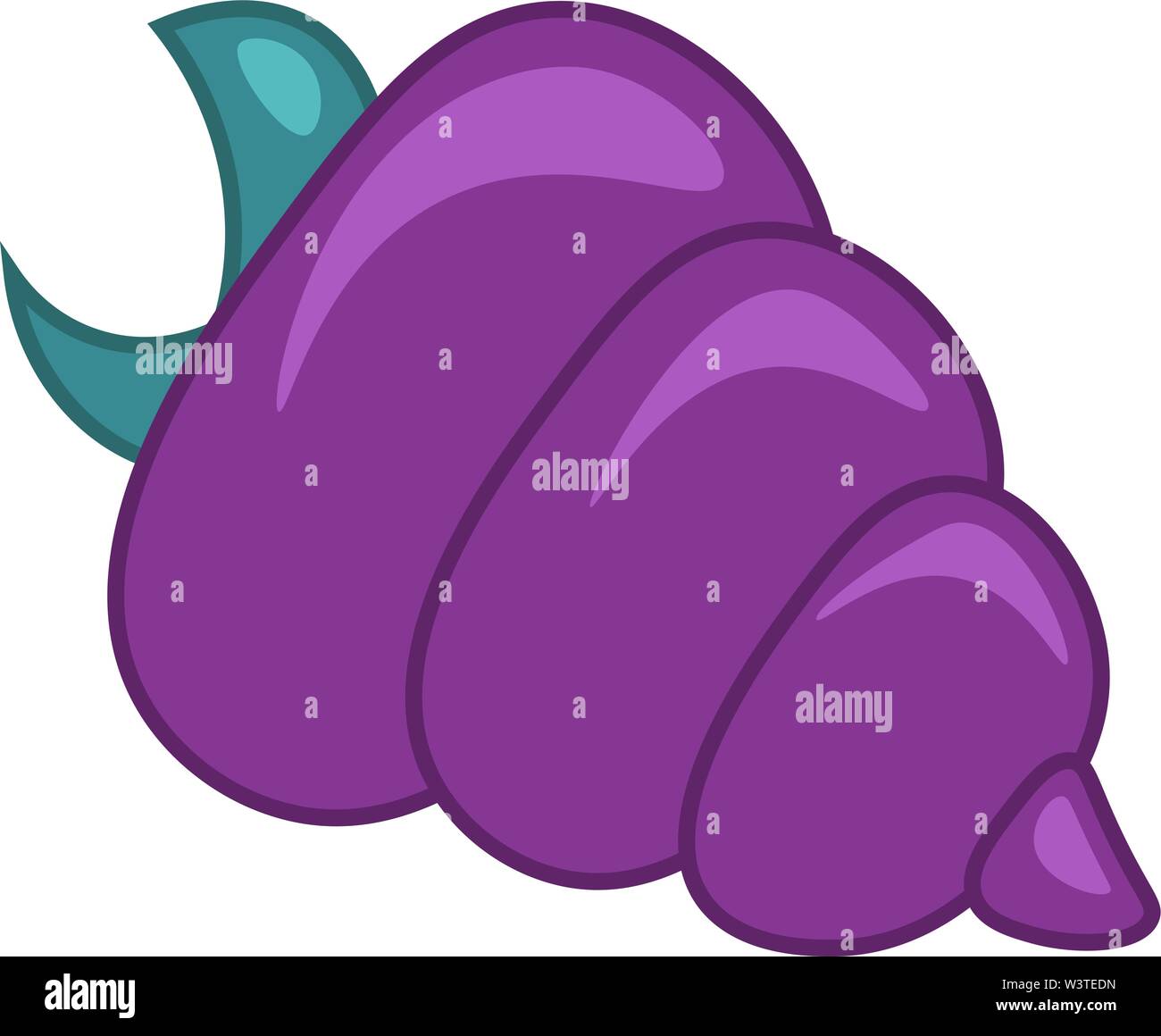 Eine lila farbige Einsiedlerkrebs, Vector, Farbe, Zeichnung oder Abbildung. Stock Vektor