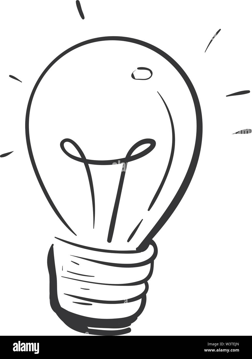 Eine Lampe Silhouette in Schwarz, Vector, Farbe, Zeichnung oder Abbildung. Stock Vektor