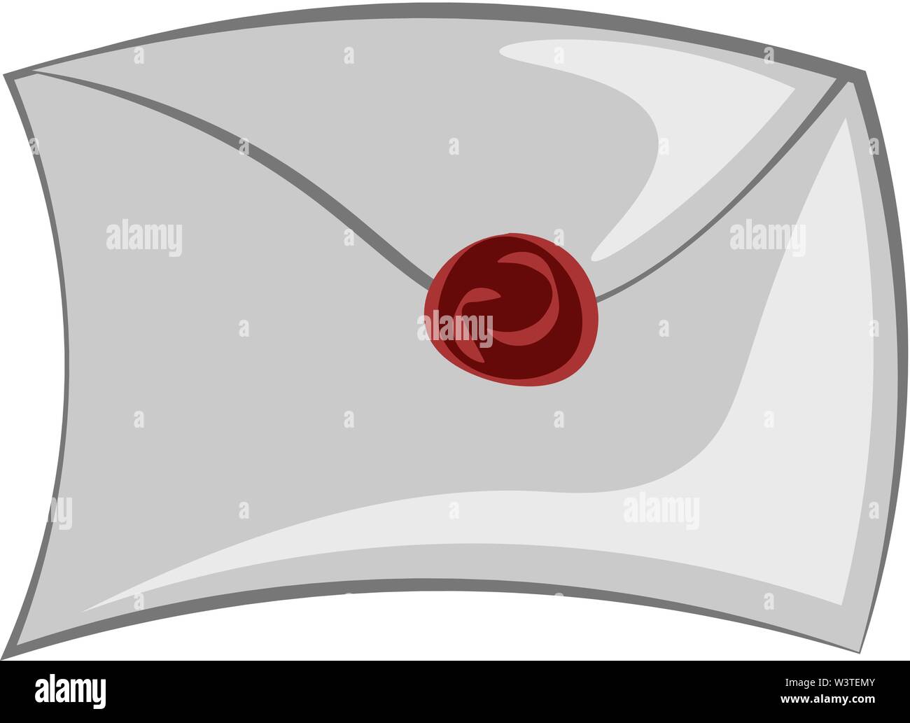 Ein Schreiben in einem verschlossenen Briefumschlag, Vector, Farbe, Zeichnung oder Abbildung. Stock Vektor