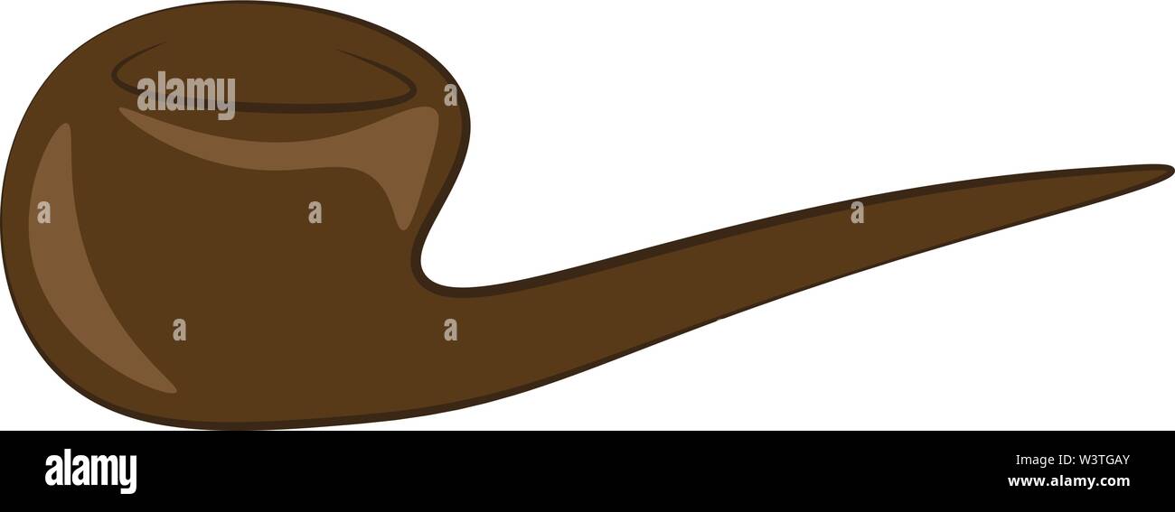 Eine leere rauchen Rohr für einen Mann, Vector, Farbe, Zeichnung oder Abbildung. Stock Vektor