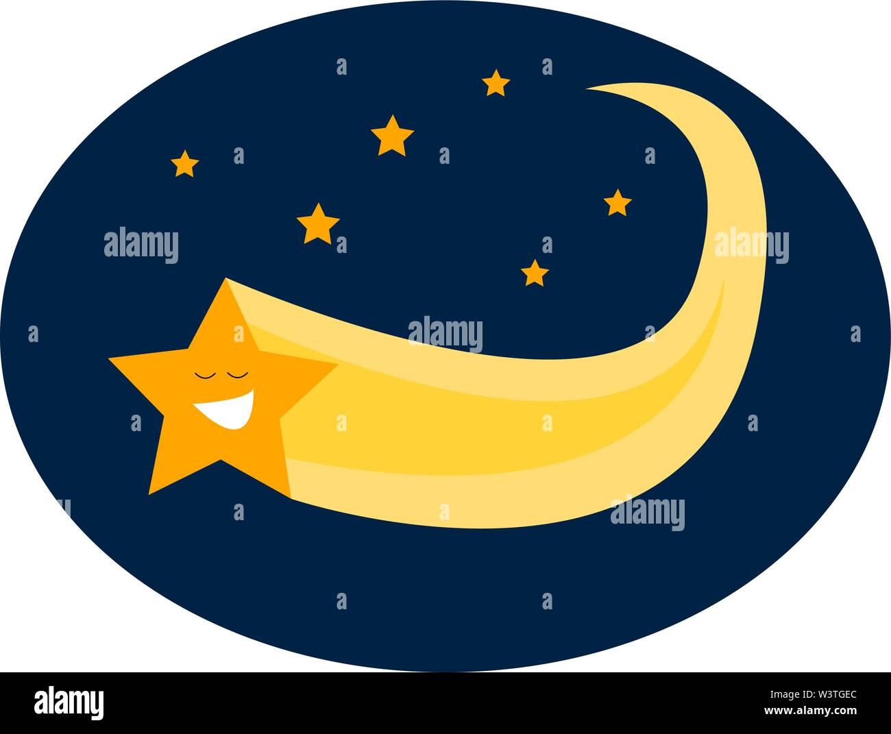 Einen schönen Himmel voller Sterne, Vector, Farbe, Zeichnung oder Abbildung. Stock Vektor