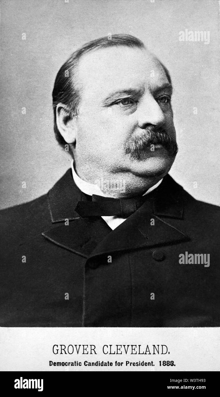 Grover Cleveland (1837-1908), 22. und 24. Präsident der Vereinigten Staaten von 1885 - 89 und 1893 - 97, Kopf und Schultern Porträt, 1888 Stockfoto