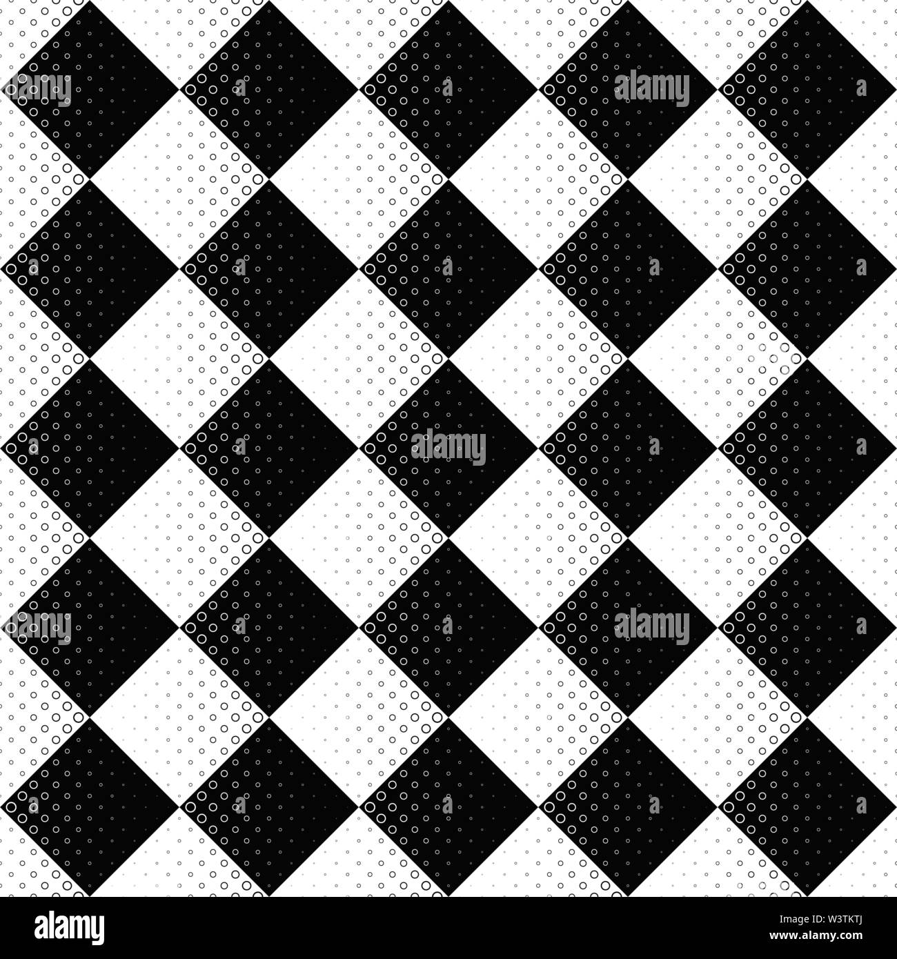 Nahtlose geometrischen Vollkreis Hintergrund-abstrakten monochromen Vector Illustration Stock Vektor