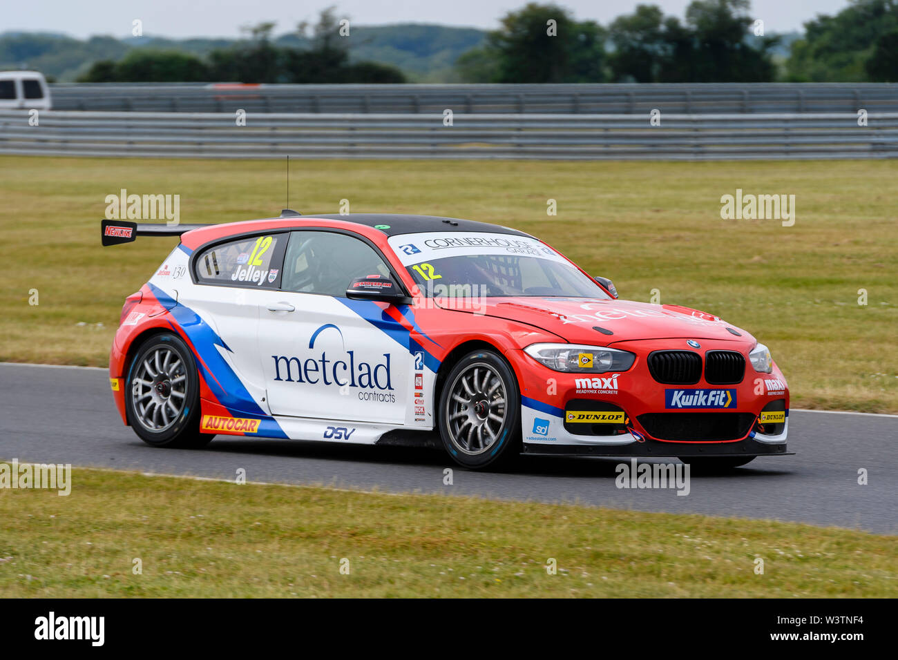 Snetterton, UK. 17. Juli, 2019. Kwik Fit British Touring Car Championship Sommer Test bei snetterton am 17. August 2019 vor der Serie 'triple-Kopf Rennen am 3. August. Abgebildet ist Stephen Jelley fährt das Team Parker Racing BMW 125 i m Sport Quelle: Mark Bullimore/Alamy leben Nachrichten Stockfoto