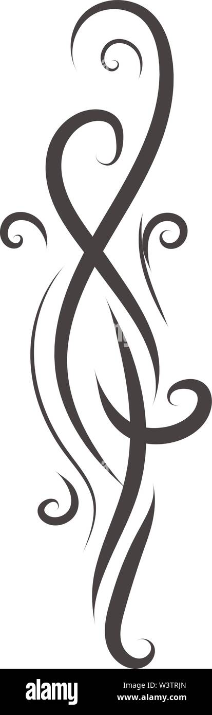 Dekorative Tattoo, Illustration, Vektor auf weißem Hintergrund. Stock Vektor