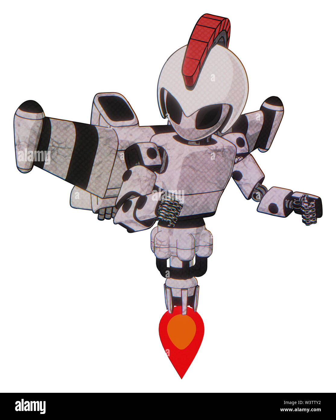 Cyborg Elemente enthalten: grau Alien style Kopf, schwarze Augen, Galea römischen Soldaten Ornament, Helm, Licht Brust exoshielding, Prototyp exoplate... Stockfoto