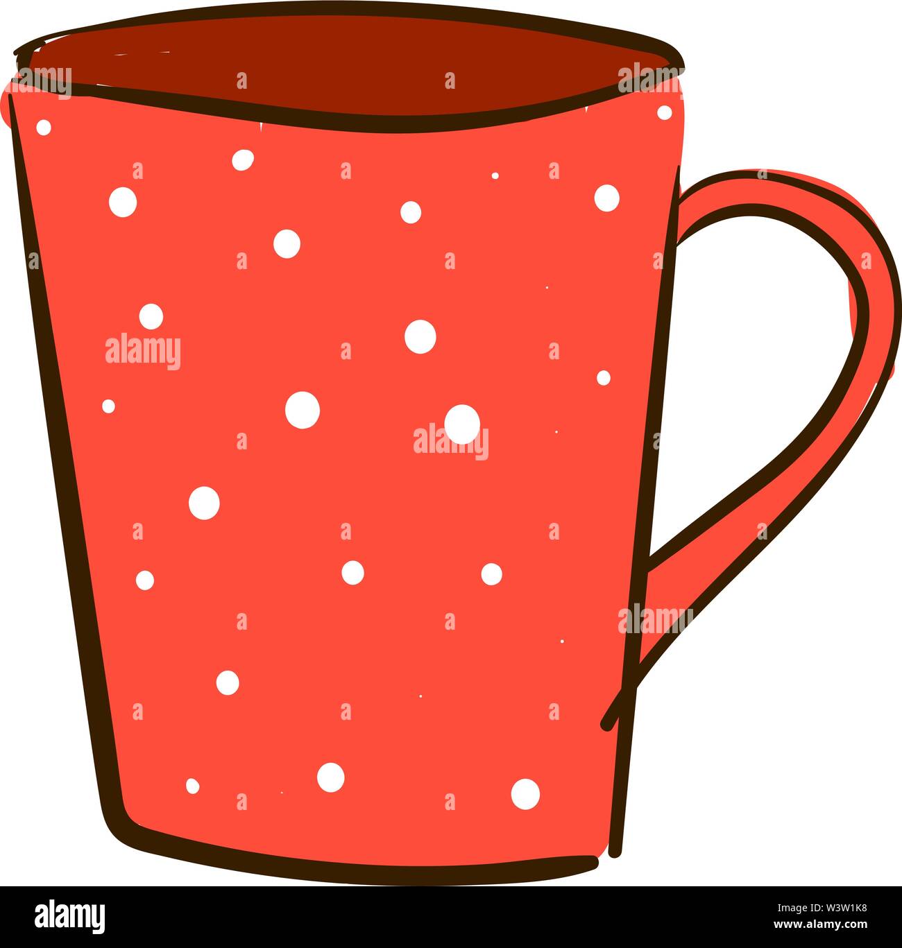 Rote Becher, Illustration, Vektor auf weißem Hintergrund Stock Vektor