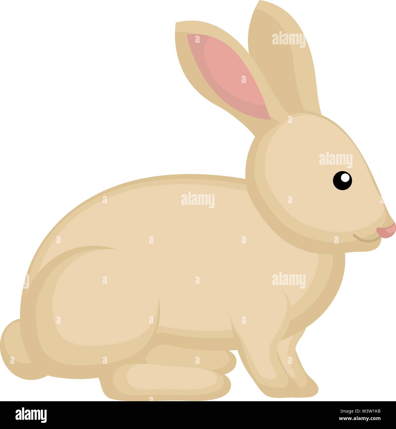 Cute Bunny, Illustration, Vektor auf weißem Hintergrund Stock Vektor
