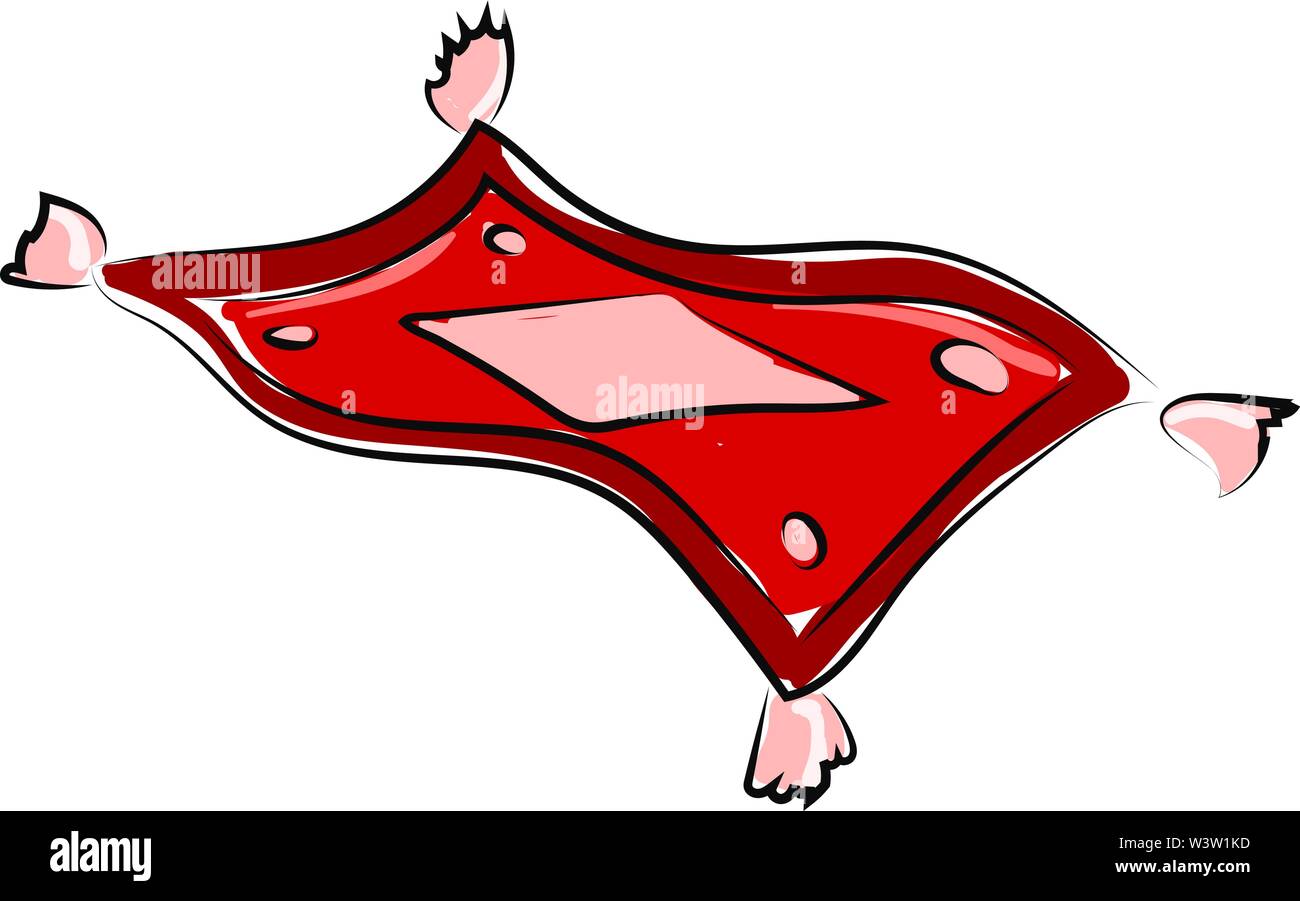 Roter Teppich, Illustration, Vektor auf weißem Hintergrund Stock Vektor