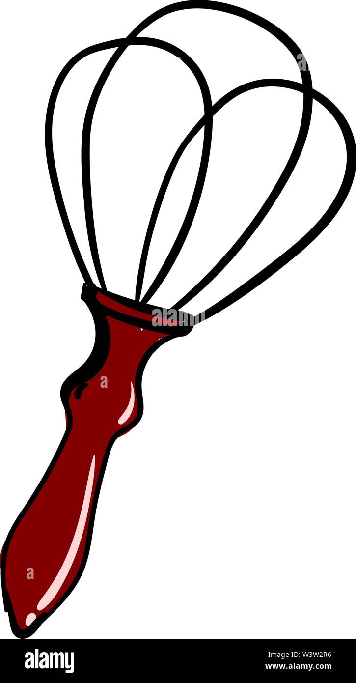 Red Schneebesen, Illustration, Vektor auf weißem Hintergrund Stock Vektor