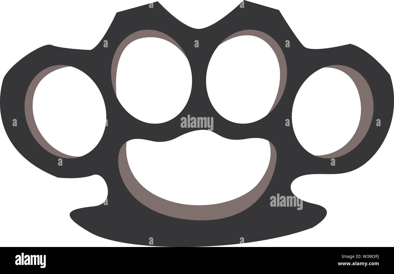 Schwarz Knuckles, Illustration, Vektor auf weißem Hintergrund. Stock Vektor