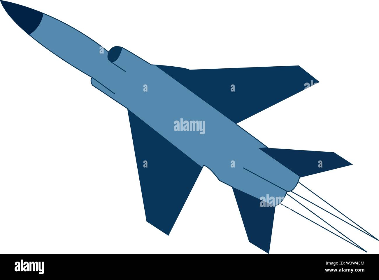 Kampfflugzeuge, Illustration, Vektor auf weißem Hintergrund. Stock Vektor