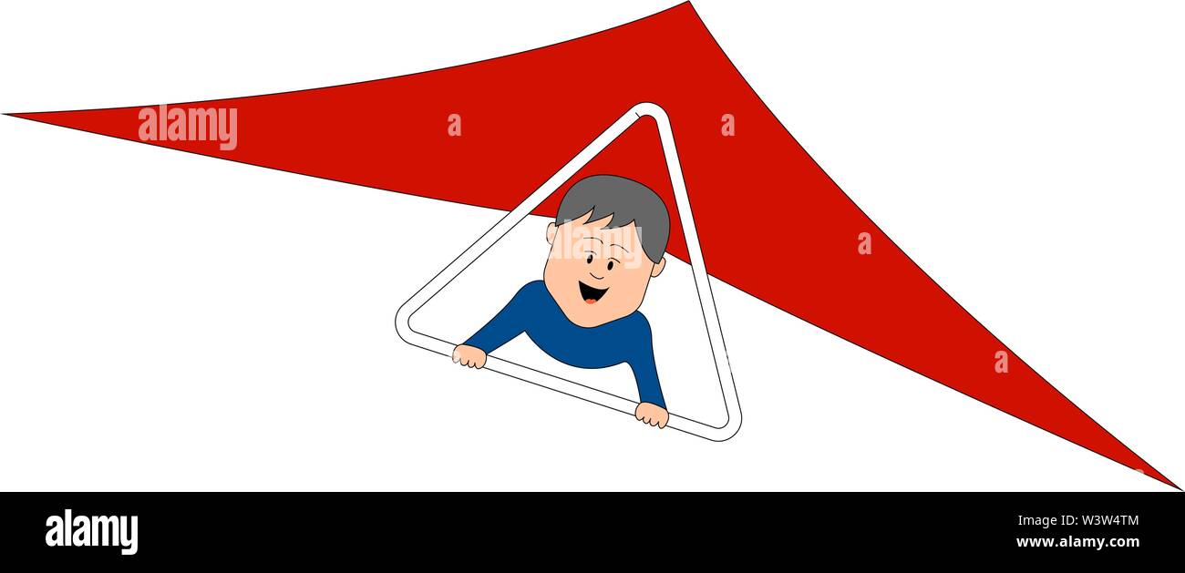 Rote Drachen, Illustration, Vektor auf weißem Hintergrund. Stock Vektor