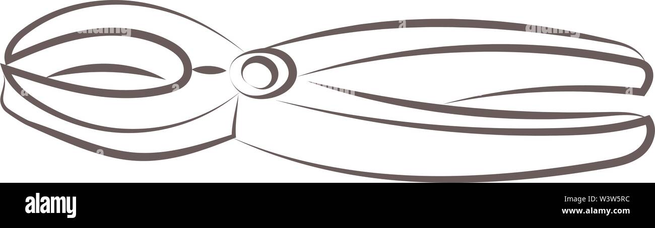 Zangen Zeichnen, Illustration, Vektor auf weißem Hintergrund. Stock Vektor