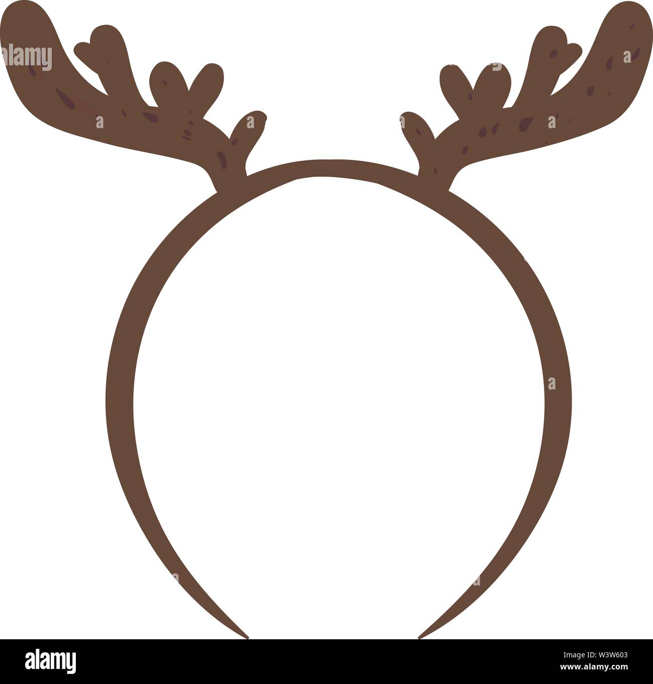 Raindeer Stirnband, Illustration, Vektor auf weißem Hintergrund. Stock Vektor