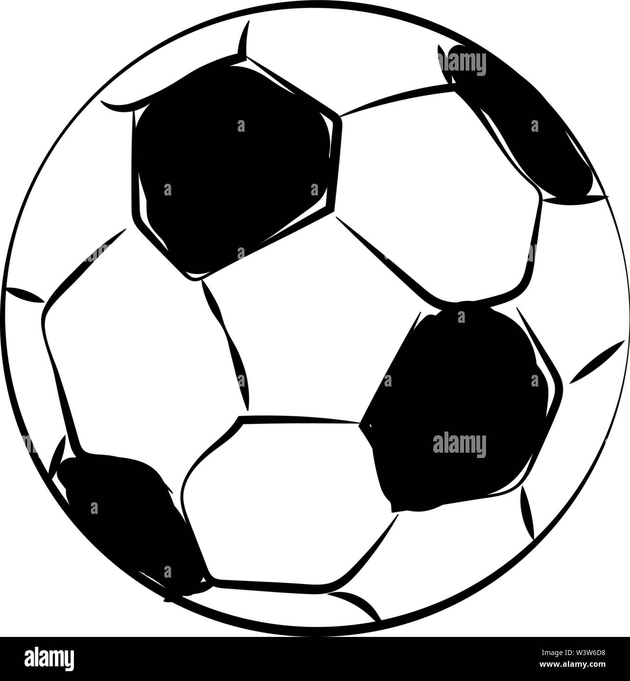 Fußball-ball, Illustration, Vektor auf weißem Hintergrund. Stock Vektor