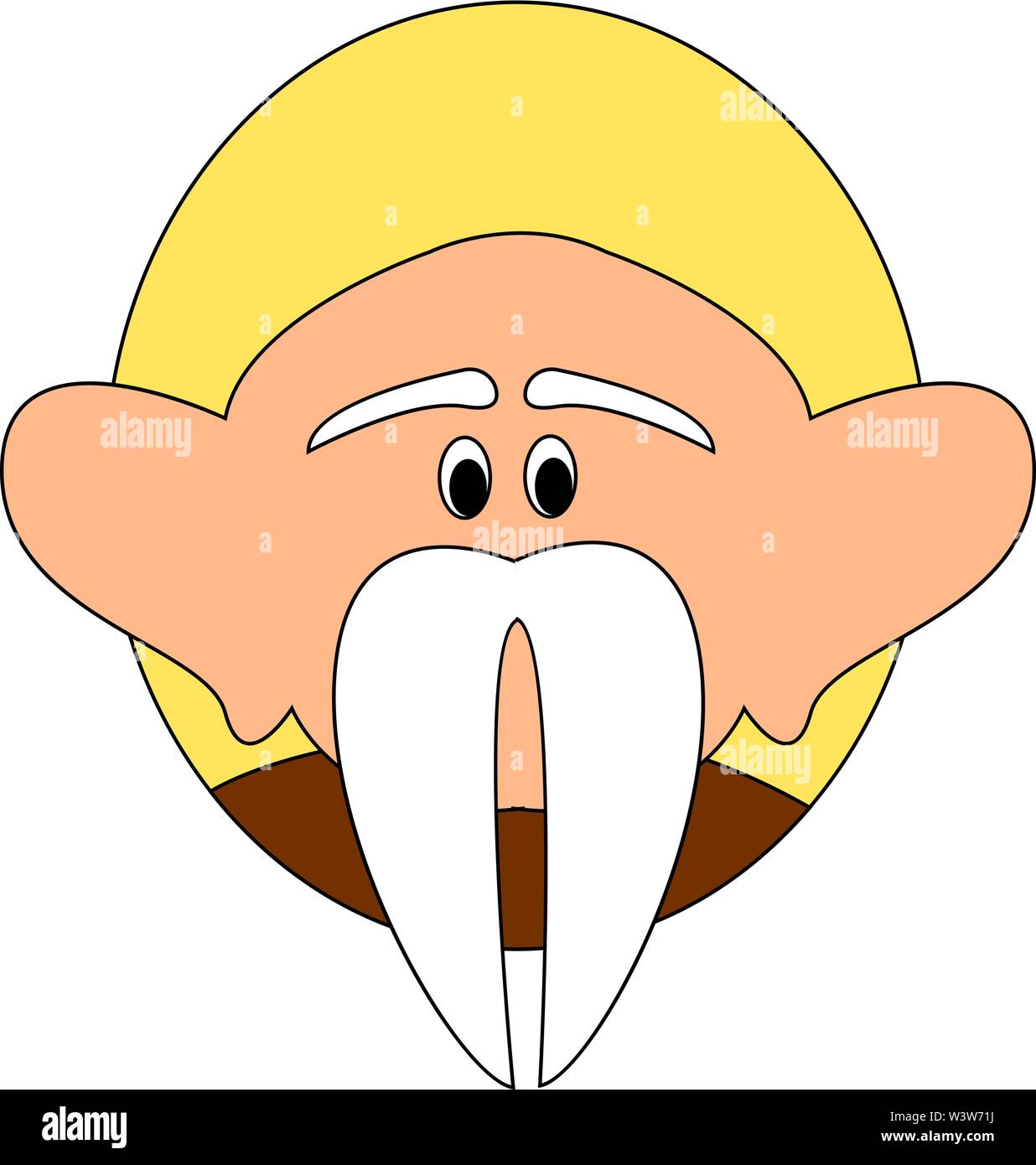 Weisen alten Mann, Illustration, Vektor auf weißem Hintergrund. Stock Vektor