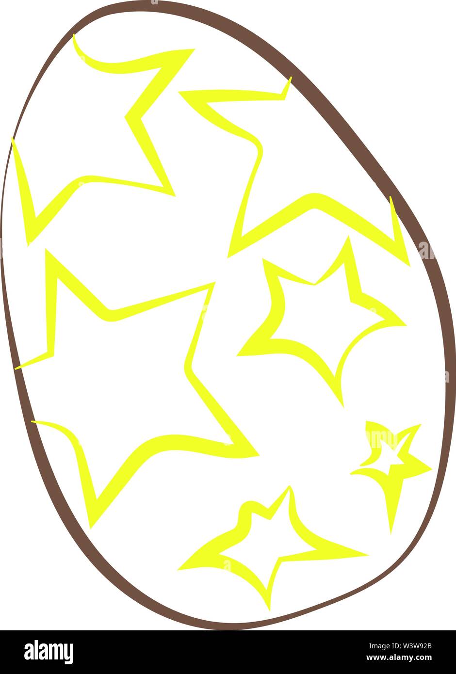 Osterei mit Sternen, Illustration, Vektor auf weißem Hintergrund. Stock Vektor