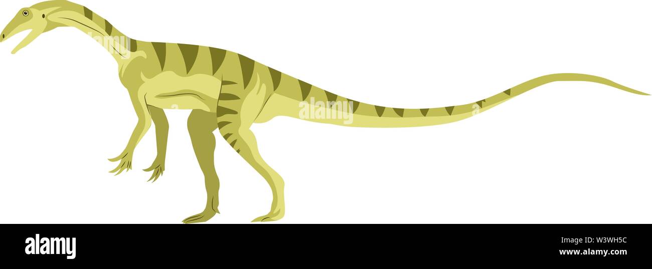 Grüne kleine dinosour, Illustration, Vektor auf weißem Hintergrund. Stock Vektor