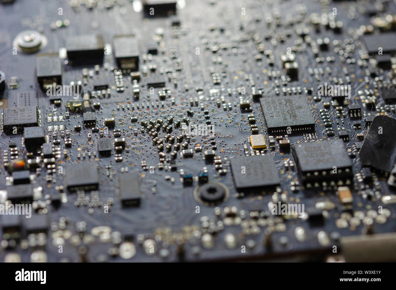 Close up Notebook Computer Platine Stockfoto