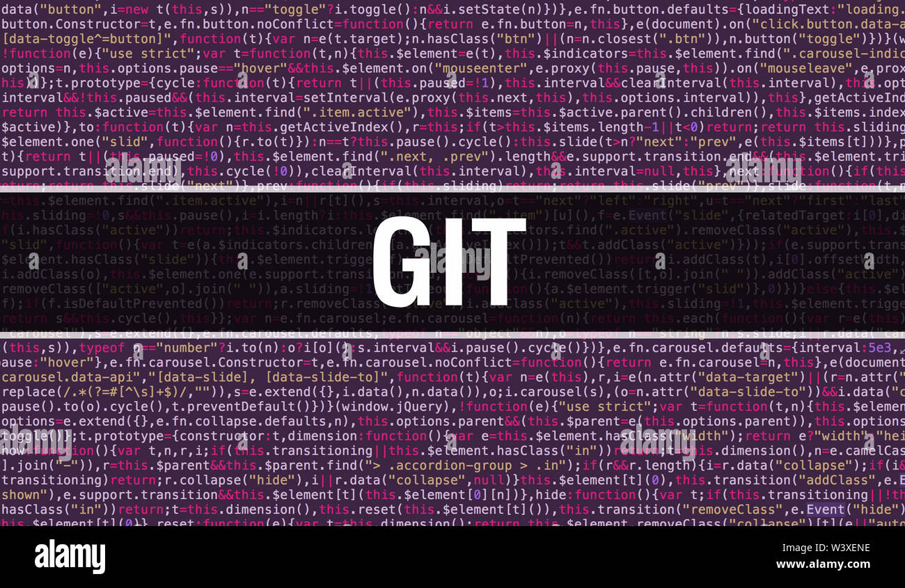 GIT Text auf Programmierung code abstract Technologie Hintergrund der Software Entwickler und Computer Skript geschrieben. GIT-Konzept der Code auf dem Computer Monitor Stockfoto