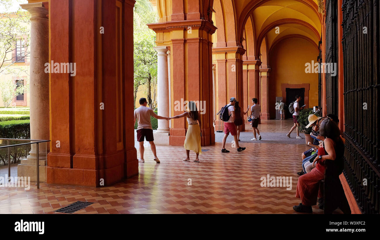 Der Königliche Palast Alcazar von Sevilla, Spanien. Stockfoto