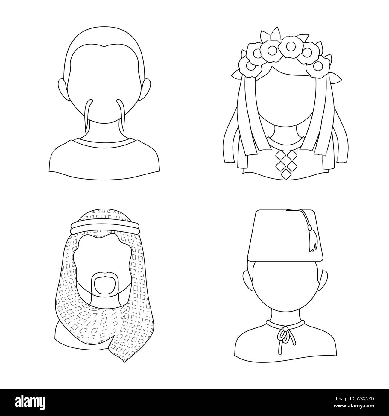 Isoliertes Objekt der Nachahmer und Resident Symbol. Der Imitator und Kultur vektor Illustration. Stock Vektor