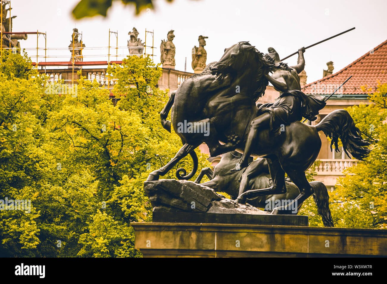 Statue in Budapest Stockfoto