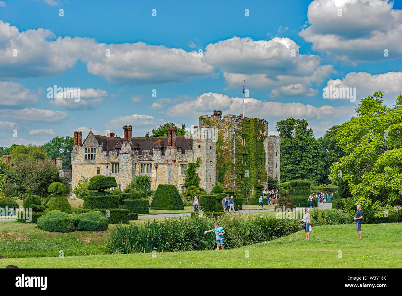 Blick auf das historische Schloss Hever, Kent, Großbritannien Stockfoto