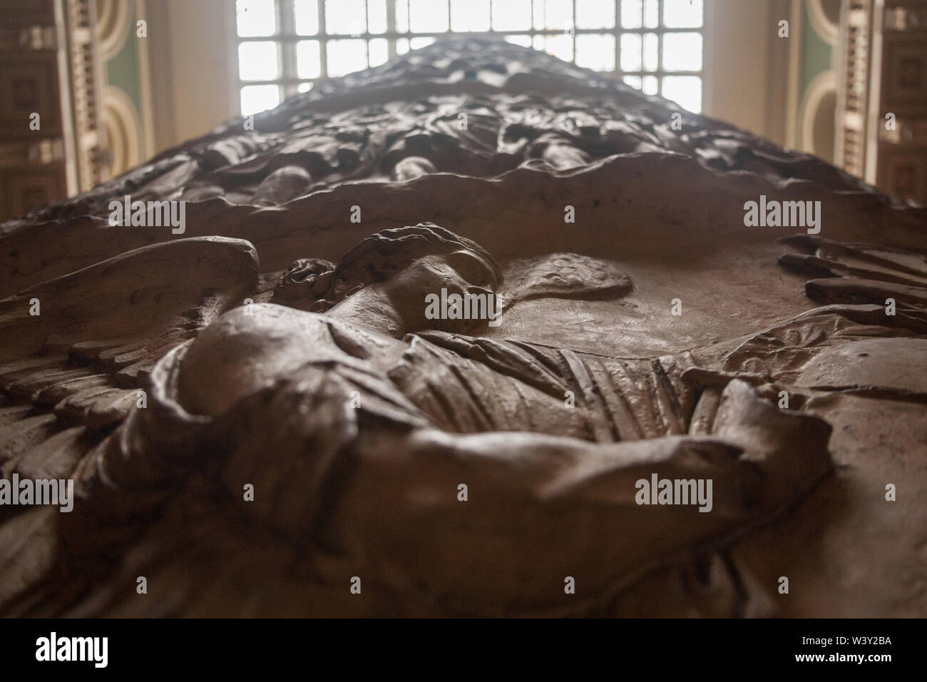 V&A Museum, London vom 16. Juli 2019, Trajan Spalte cast Stockfoto