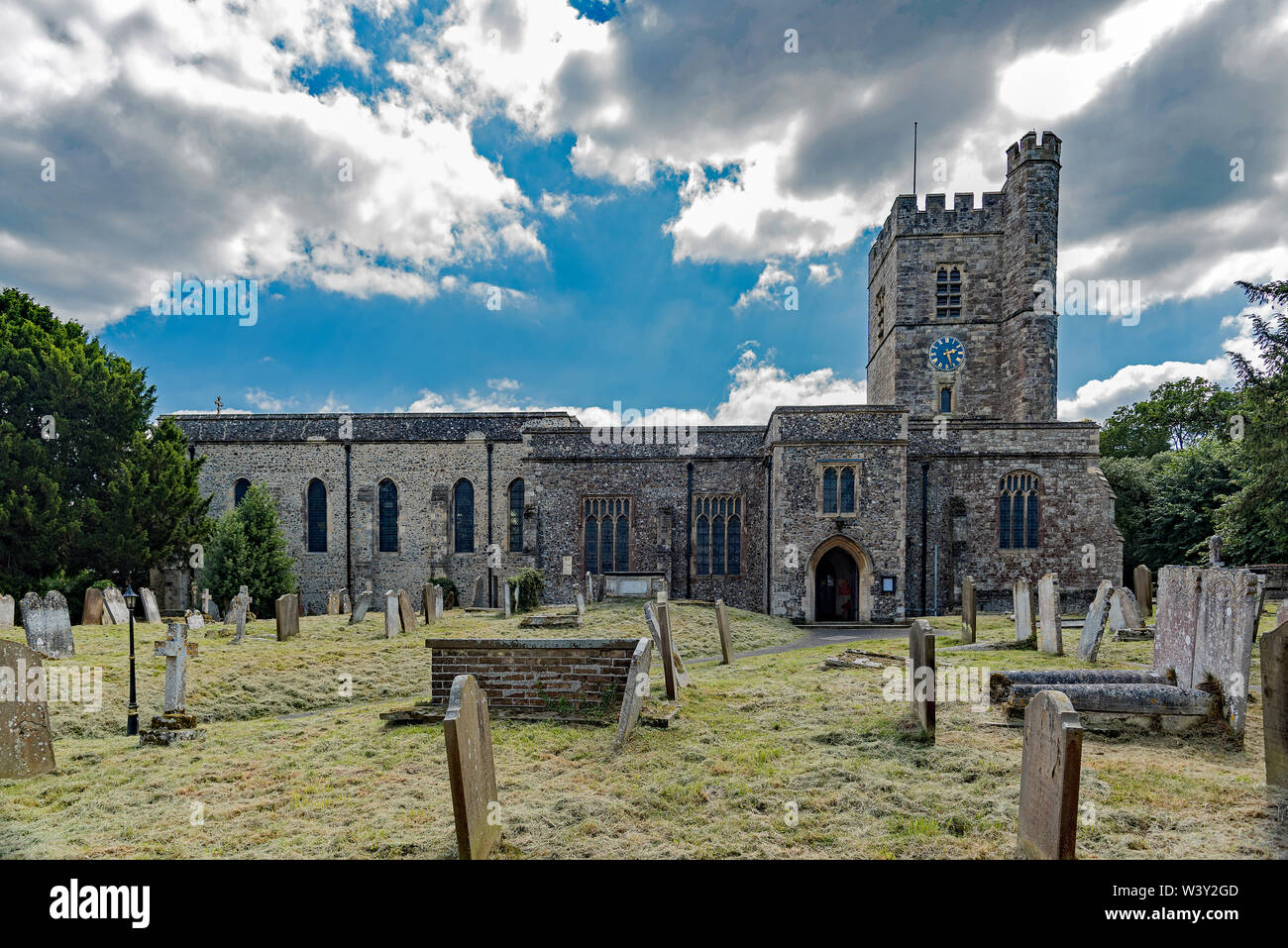 Blick auf St. Maria Magdalena Kirche, Cobham - Kent, Großbritannien Stockfoto