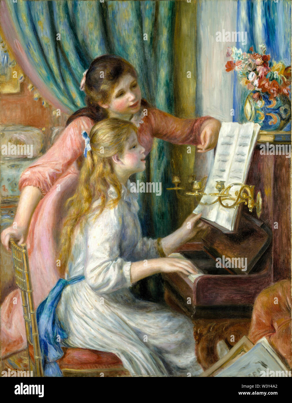 Pierre-Auguste Renoir, zwei junge Mädchen am Klavier, Malerei, 1892 Stockfoto