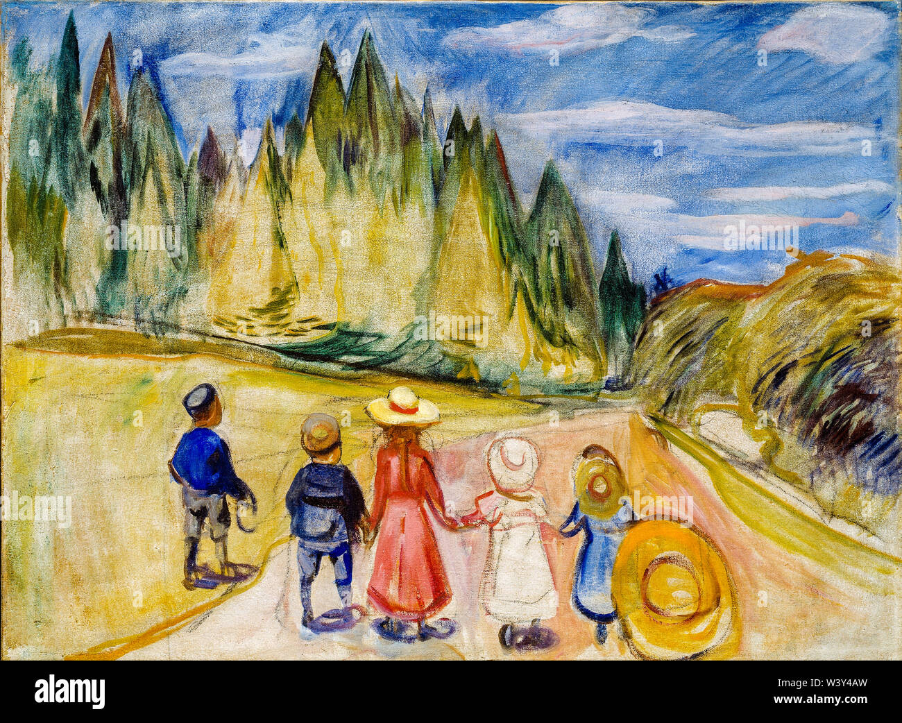 Edvard Munch, der Märchenwald, Malerei, 1901-1902 Stockfoto