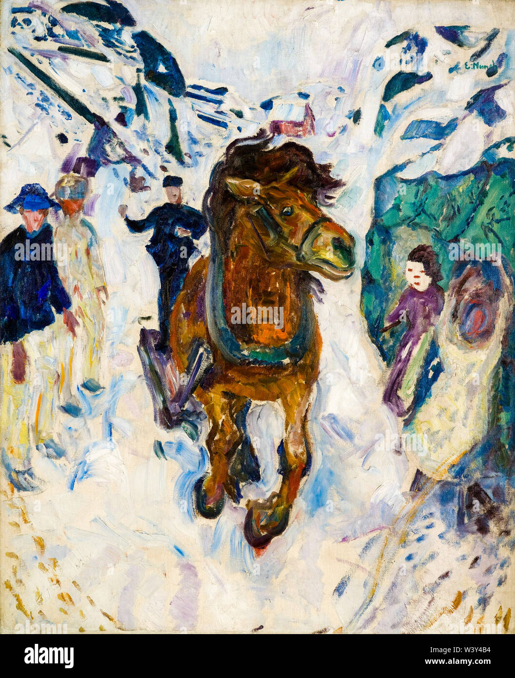 Edvard Munch, galoppierenden Pferd, Malerei, 1910-1912 Stockfoto