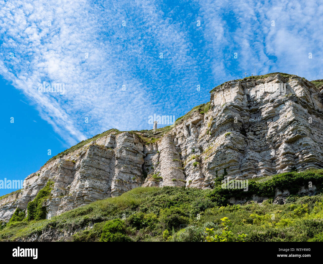 Die Klippen von Jurassic Portland Kalkstein im Osten Weare auf der Isle of Portland, Dorset UK Stockfoto