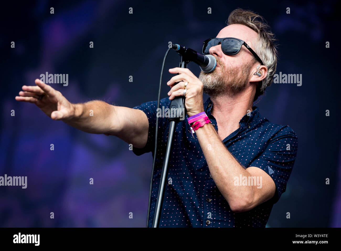 Die Nationalen führt live auf der Bühne während der britischen Sommer am Hyde Park am 13. Juli 2019 in London, England Stockfoto