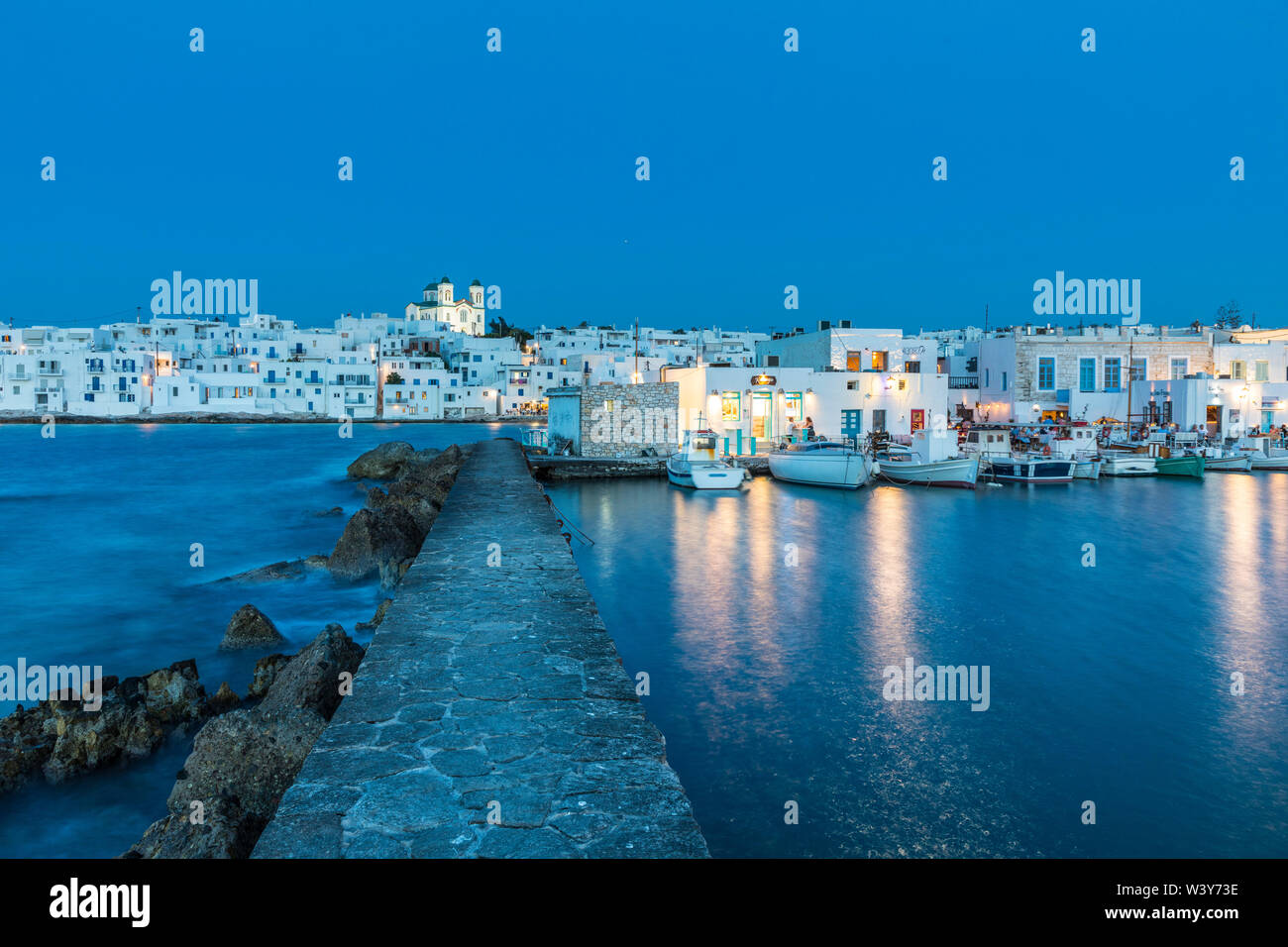 Naoussa, Paros, Kykladen, Griechenland Stockfoto