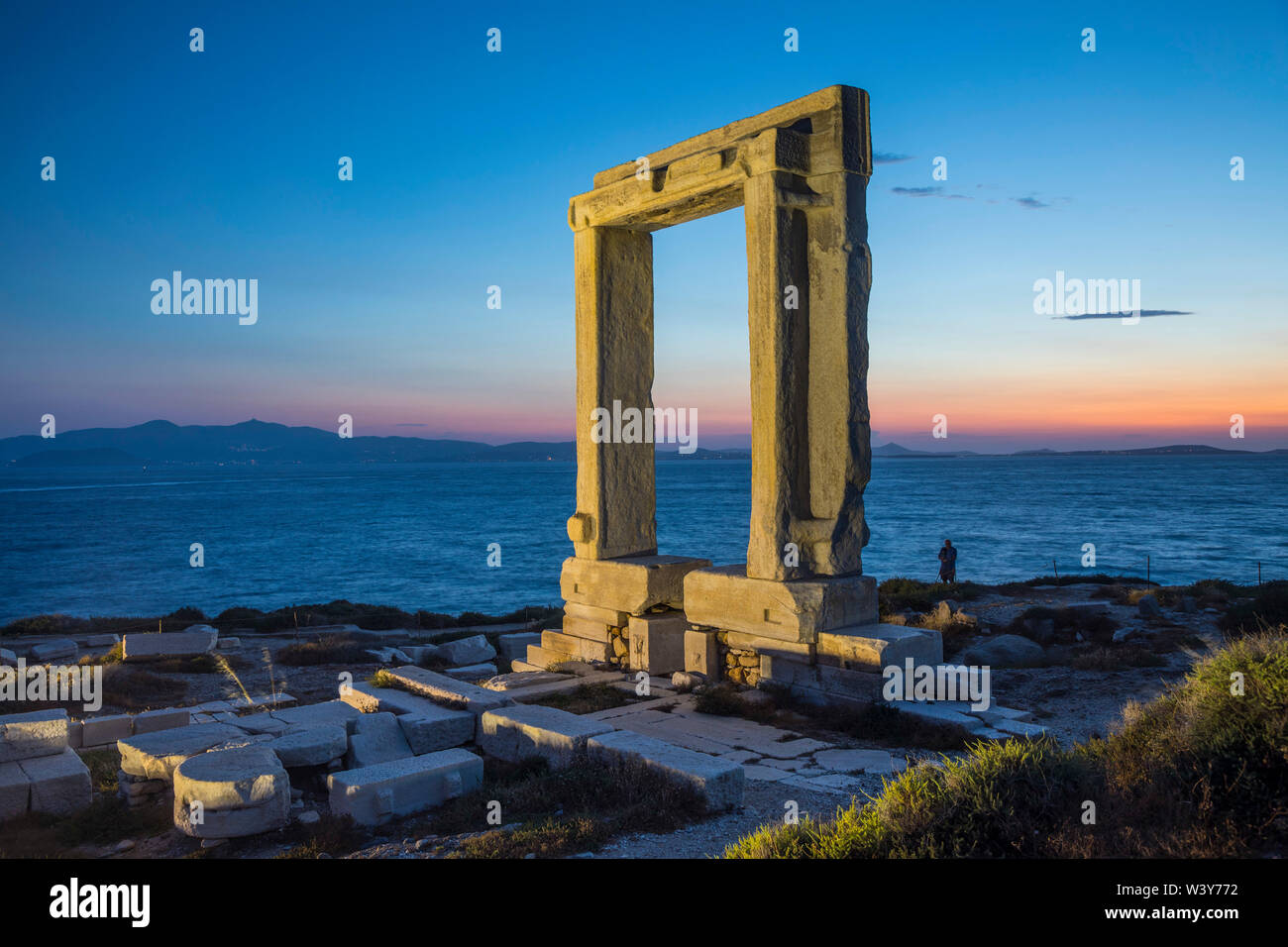 Tempel des Apollo, Naxos, Naxos, Kykladen, Griechenland Stockfoto