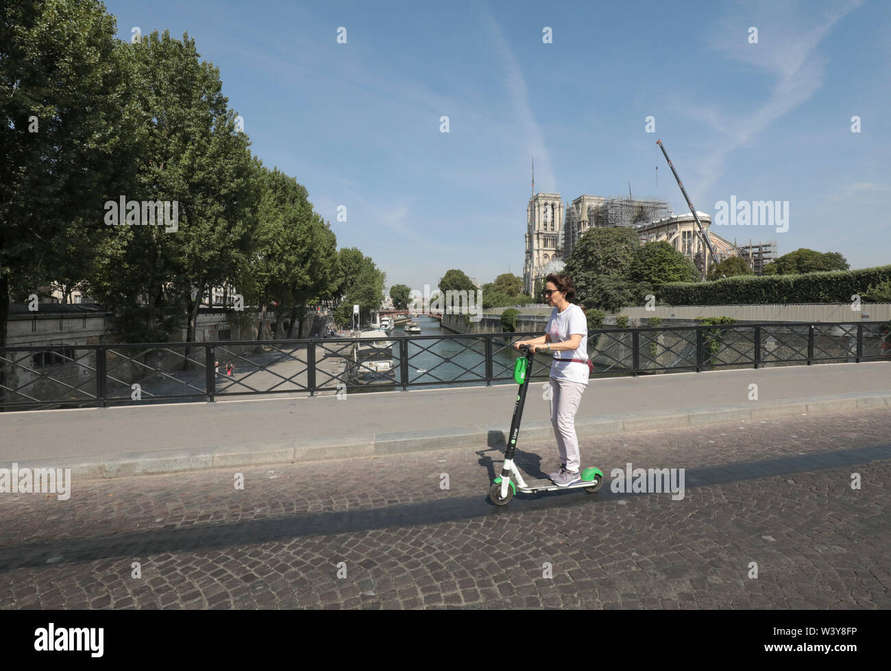 NOTRE-DAME, DREI MONATE NACH DEM BRAND Stockfoto