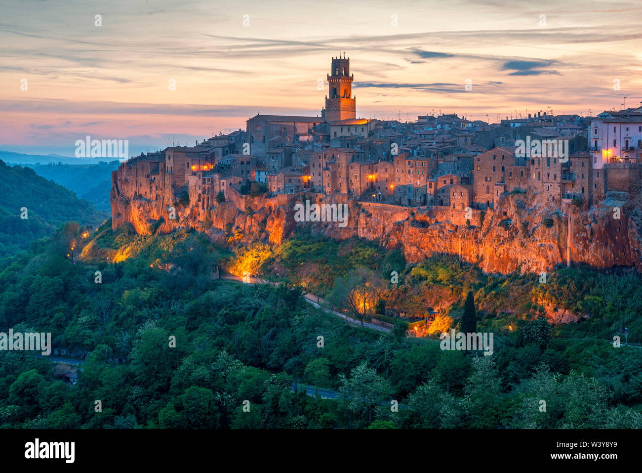 Blick in Pitigliano, Grosseto, Maremma, Toskana, Italien Stockfoto