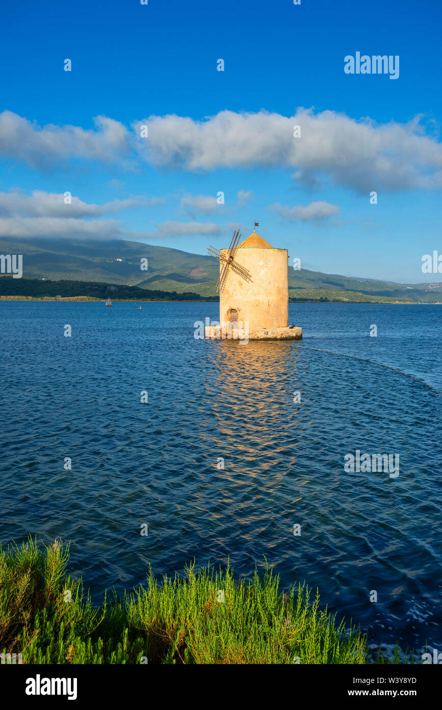 Die spanischen Mühle an der Lagune von Orbetello, Grosseto, Maremma, Toskana, Italien Stockfoto